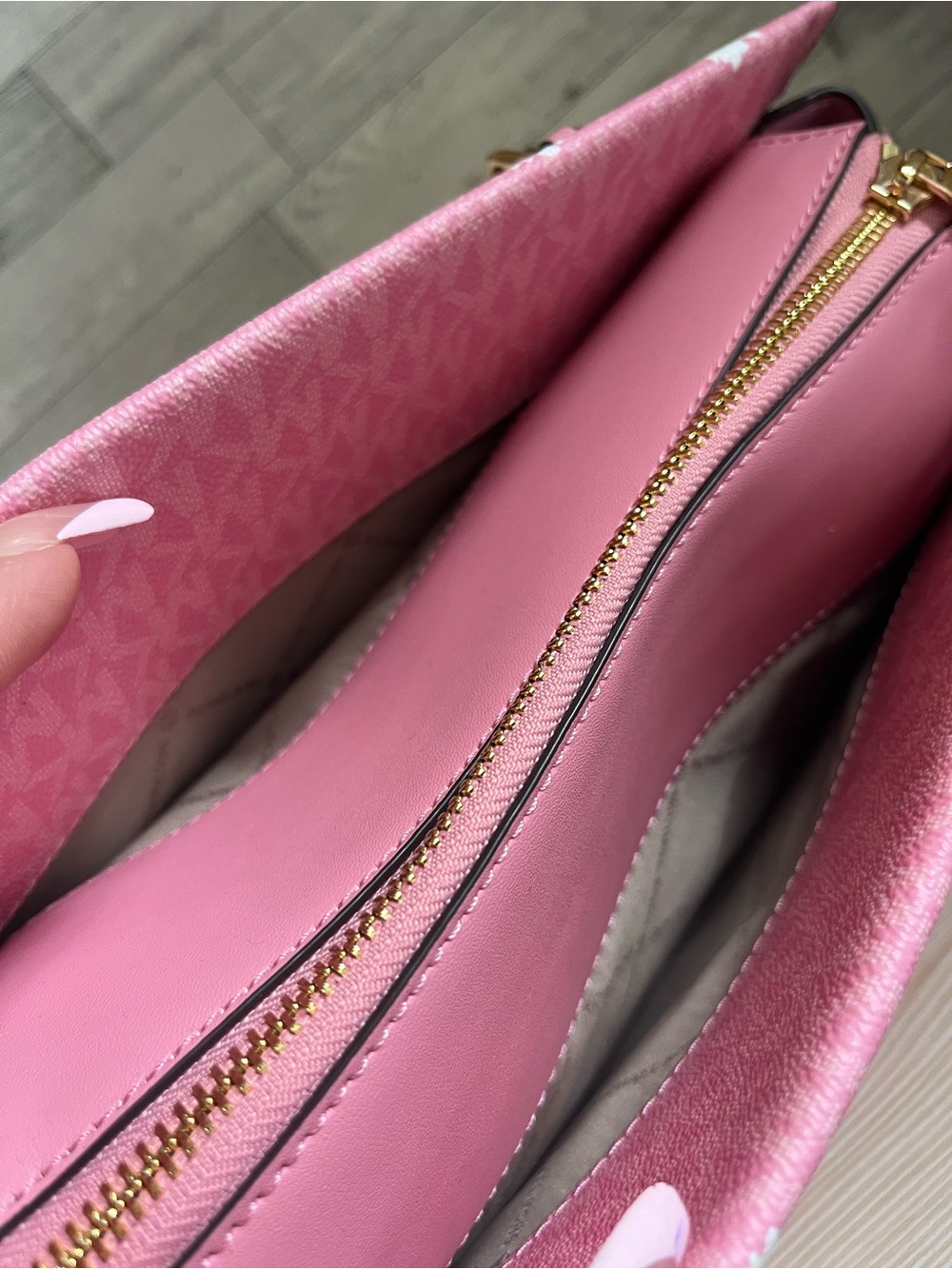 Michael Kors Carnation/Pink Medium Marilyn Satchel - Picture 7 of 11